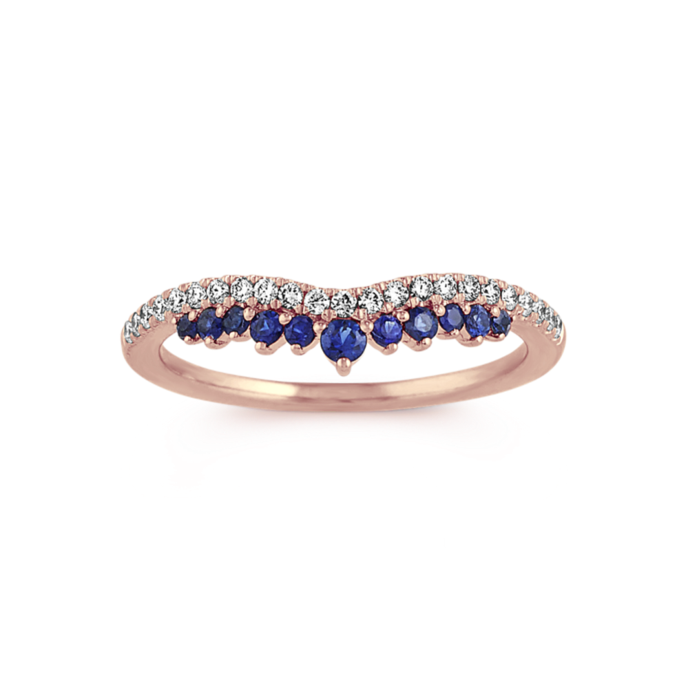 Prestige Diamond & Sapphire Contour Band