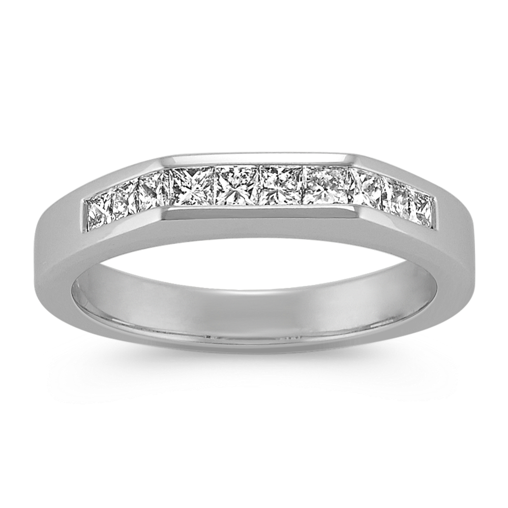 Princess Cut Diamond Classic Wedding Band