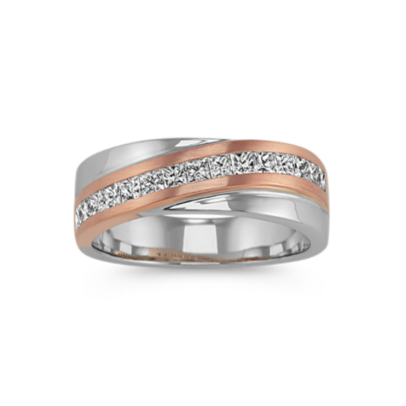 Princess Cut Diamond Mens Ring (7.5mm)