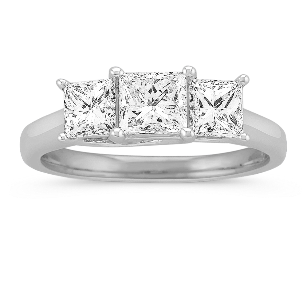 Princess Cut Diamond Three-Stone Ring