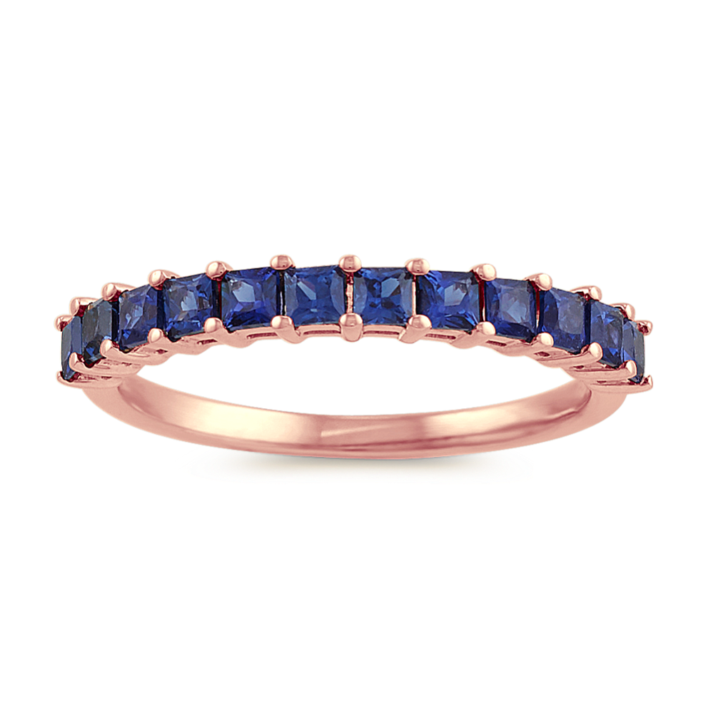 Princess Cut Traditional Blue Sapphire Ring