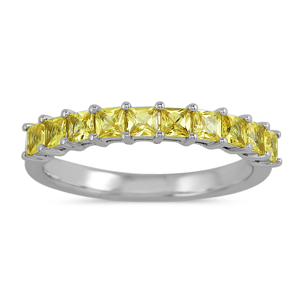 Princess Cut Yellow Sapphire Ring