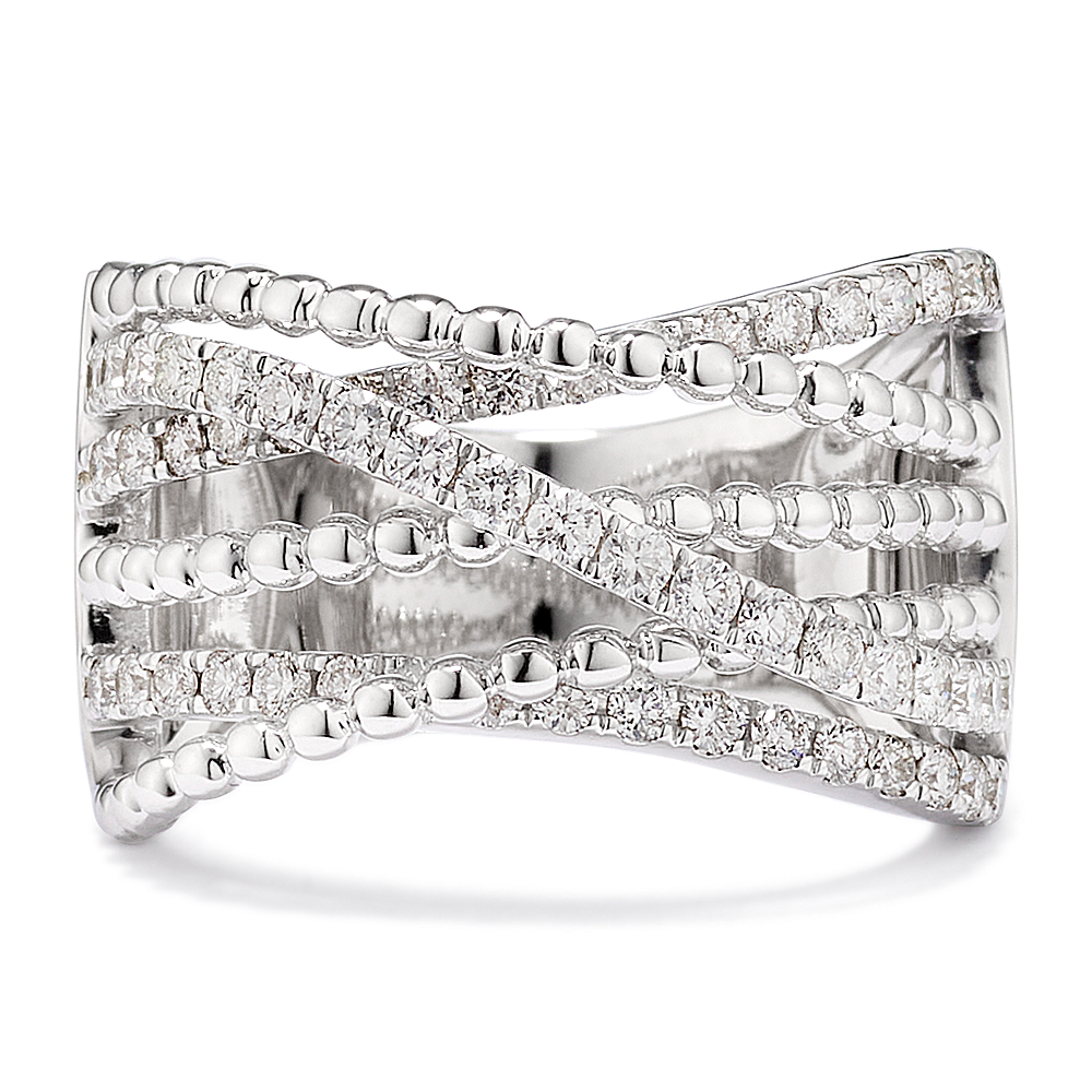 Promenade Diamond Crossover Ring