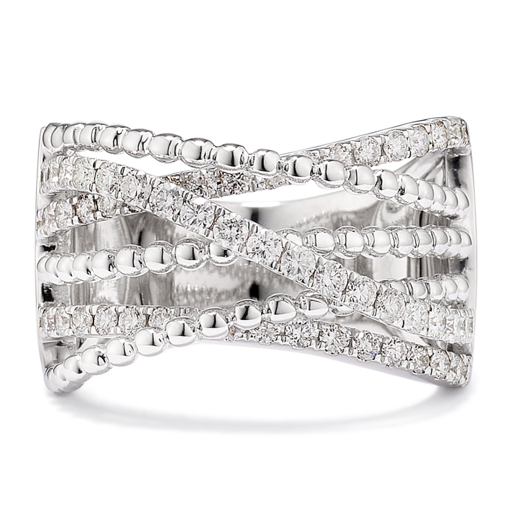 Promenade Crossover Diamond Ring