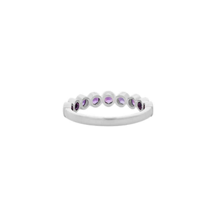 Rowena Natural Amethyst Ring in 14K White Gold