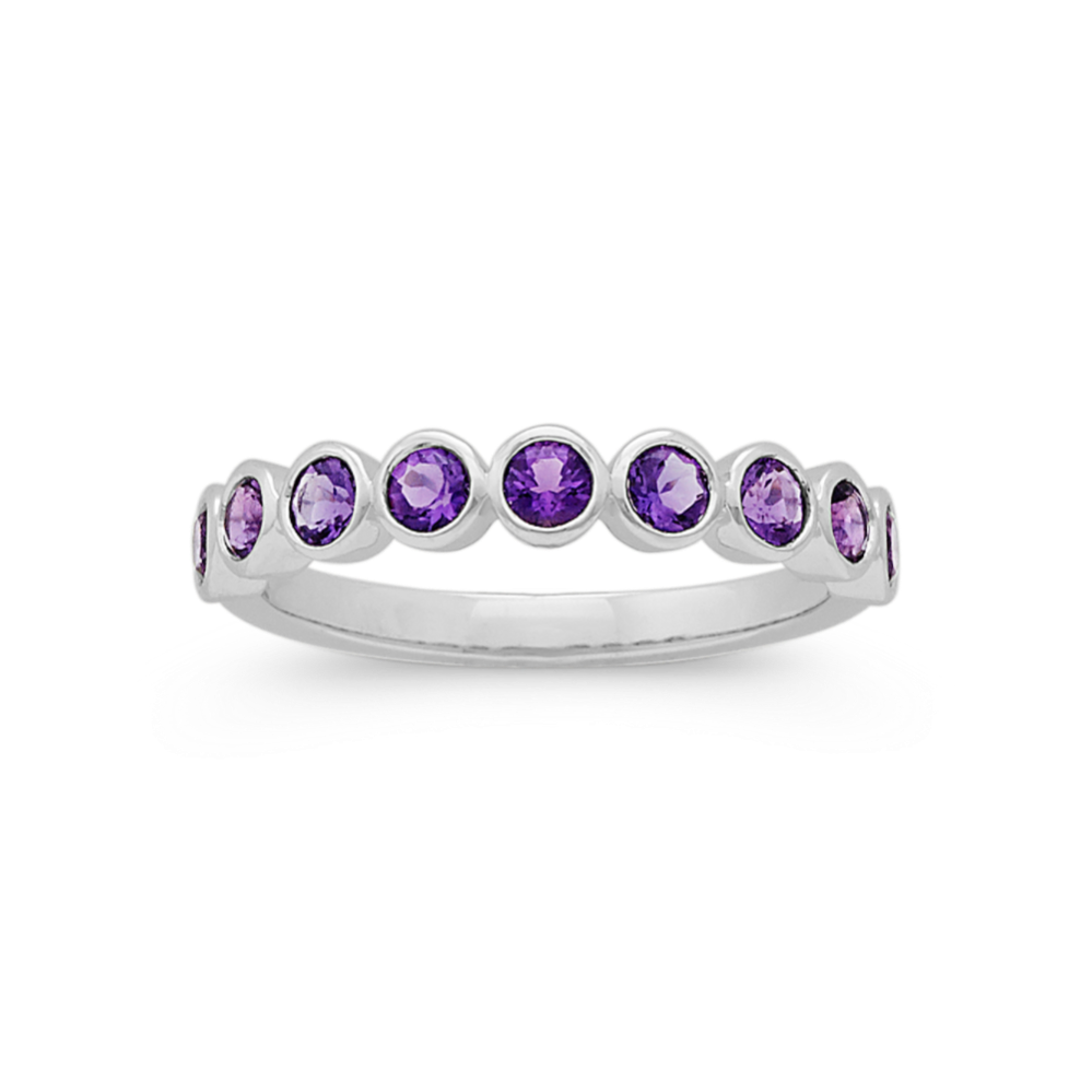 Rowena Amethyst Ring in 14K White Gold