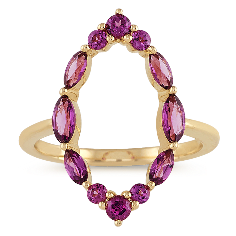 Purple Rhodolite Garnet Ring