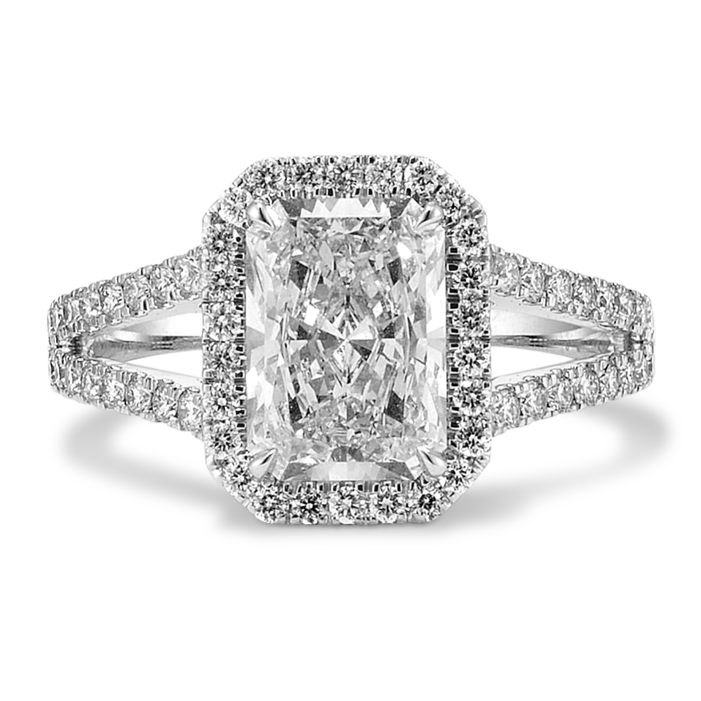 Radiant Cut 1/2ct Lab-Grown Diamond Halo Ring Shane