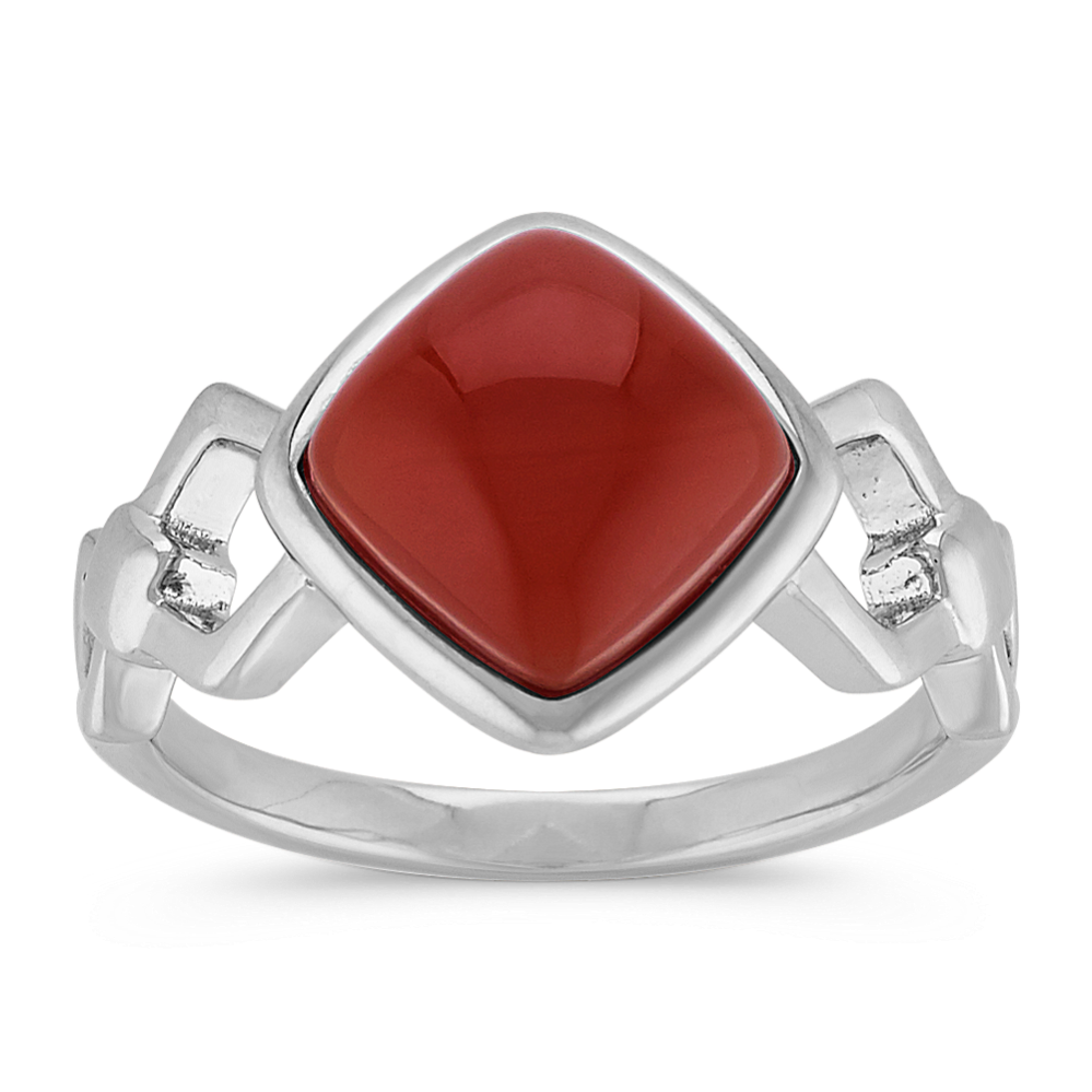 Red Carnelian Ring in Sterling Silver
