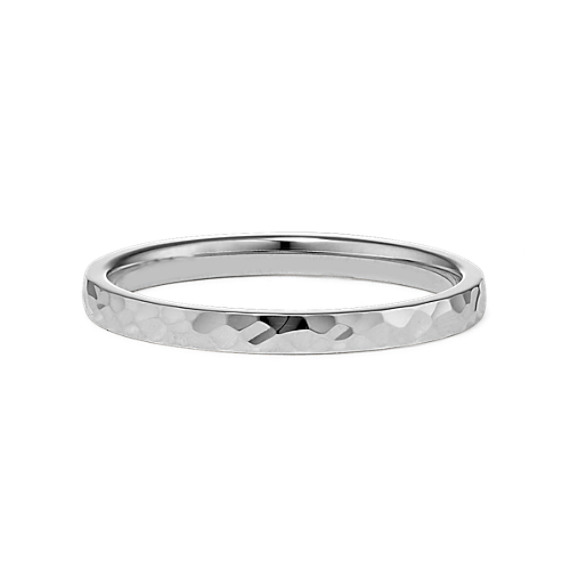 Riverbed Wedding Band in 14k White Gold