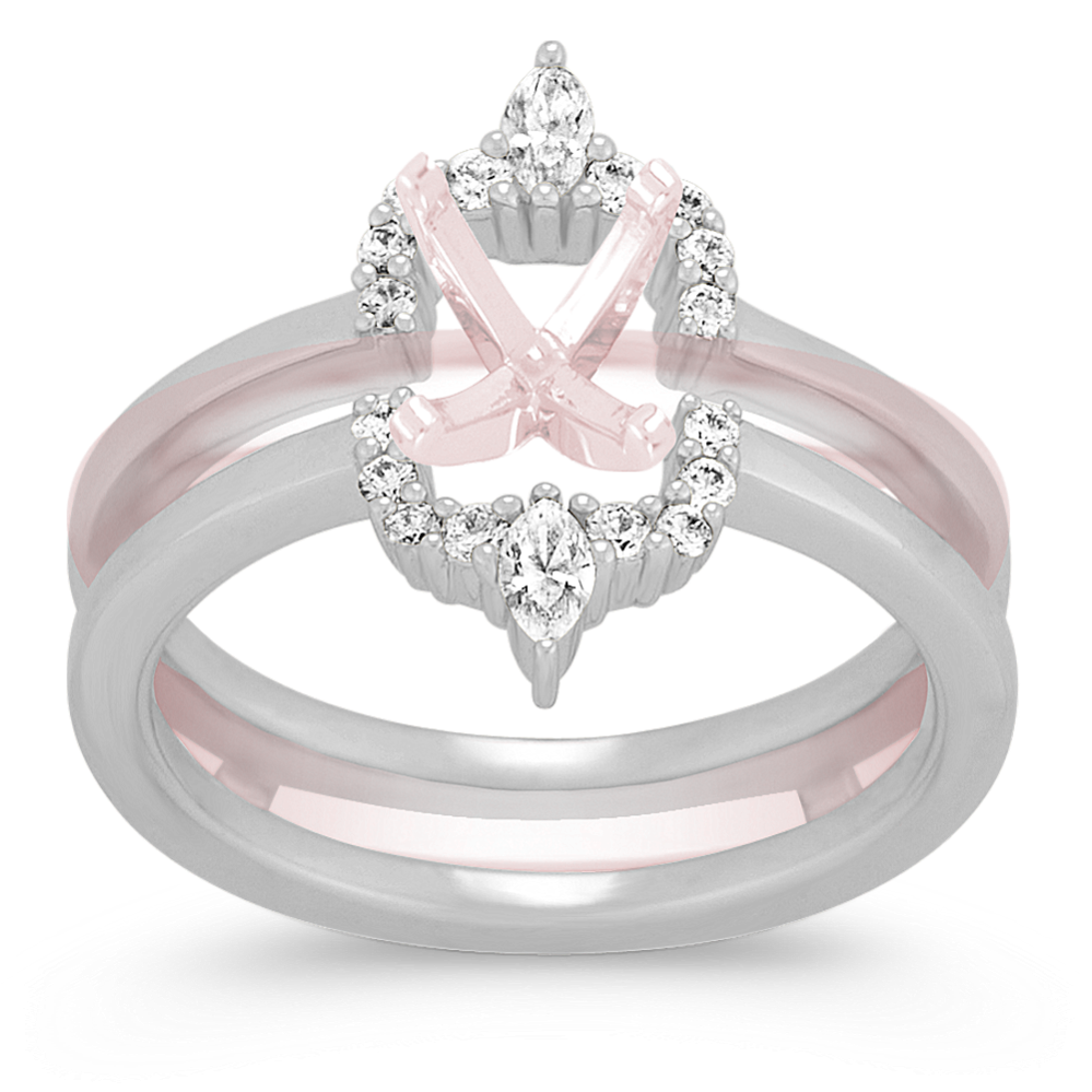 Riviera Diamond Ring Guard in 14k White Gold