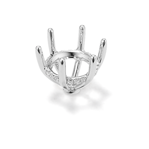 Rosebud Diamond Decorative Crown (Holds approx. 9.4mm Round)