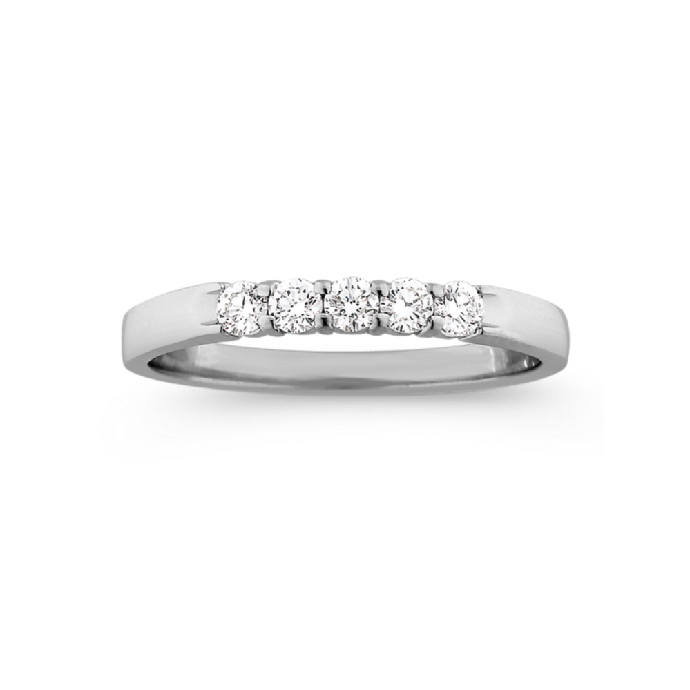 Round Diamond Anniversary Band in Platinum