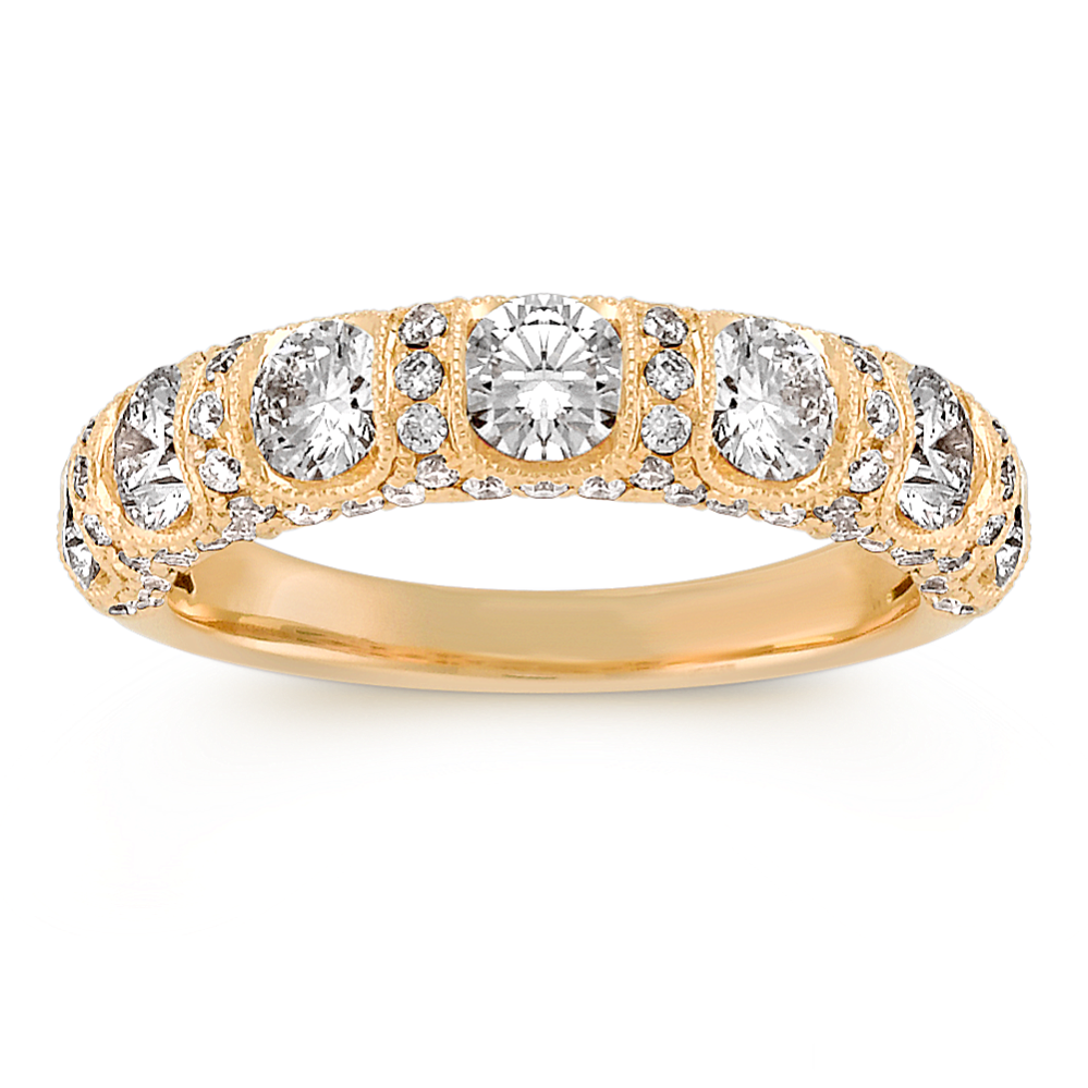 Round Diamond Anniversary Band