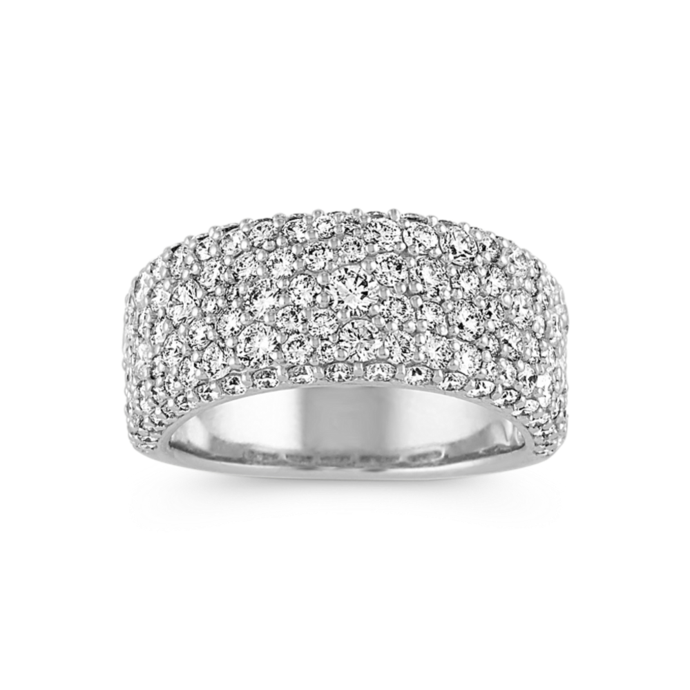 Eden Diamond Cluster Ring in 14K White Gold