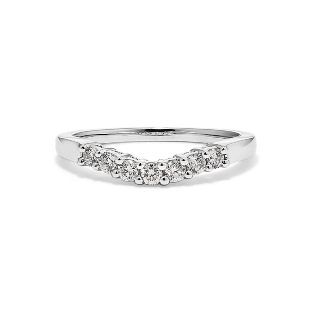 Hailey Diamond Contour Band in Platinum