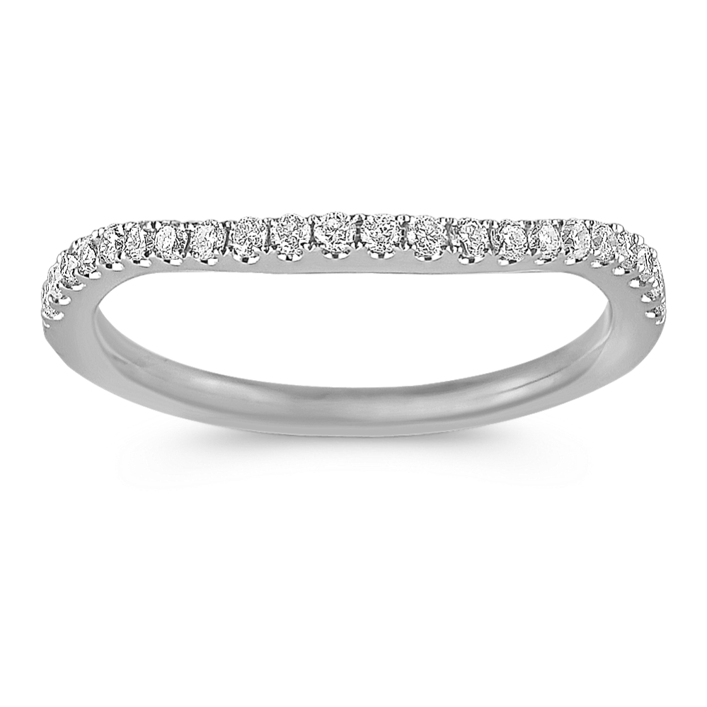 Asteria Pave Contour Band in Platinum