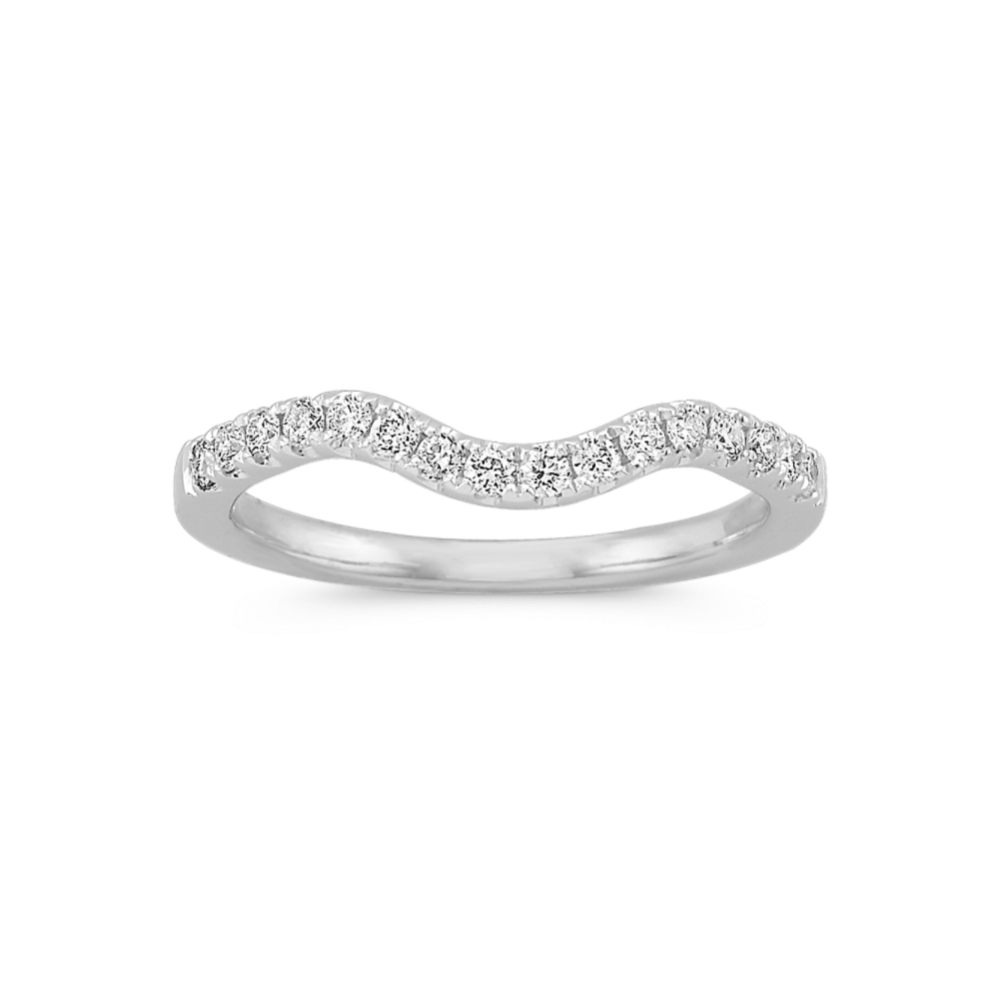 Arietta Diamond Pave Contour Band in Platinum
