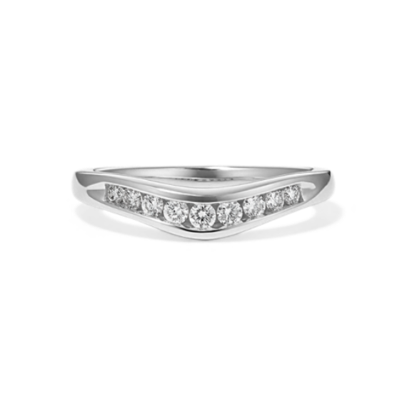 Channel-Set Diamond Contour Band