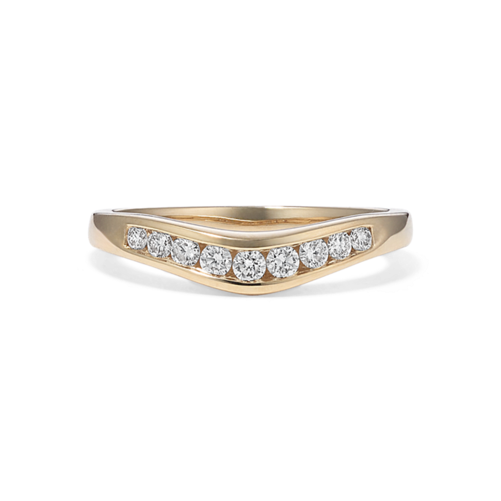 Channel-Set Diamond Contour Band