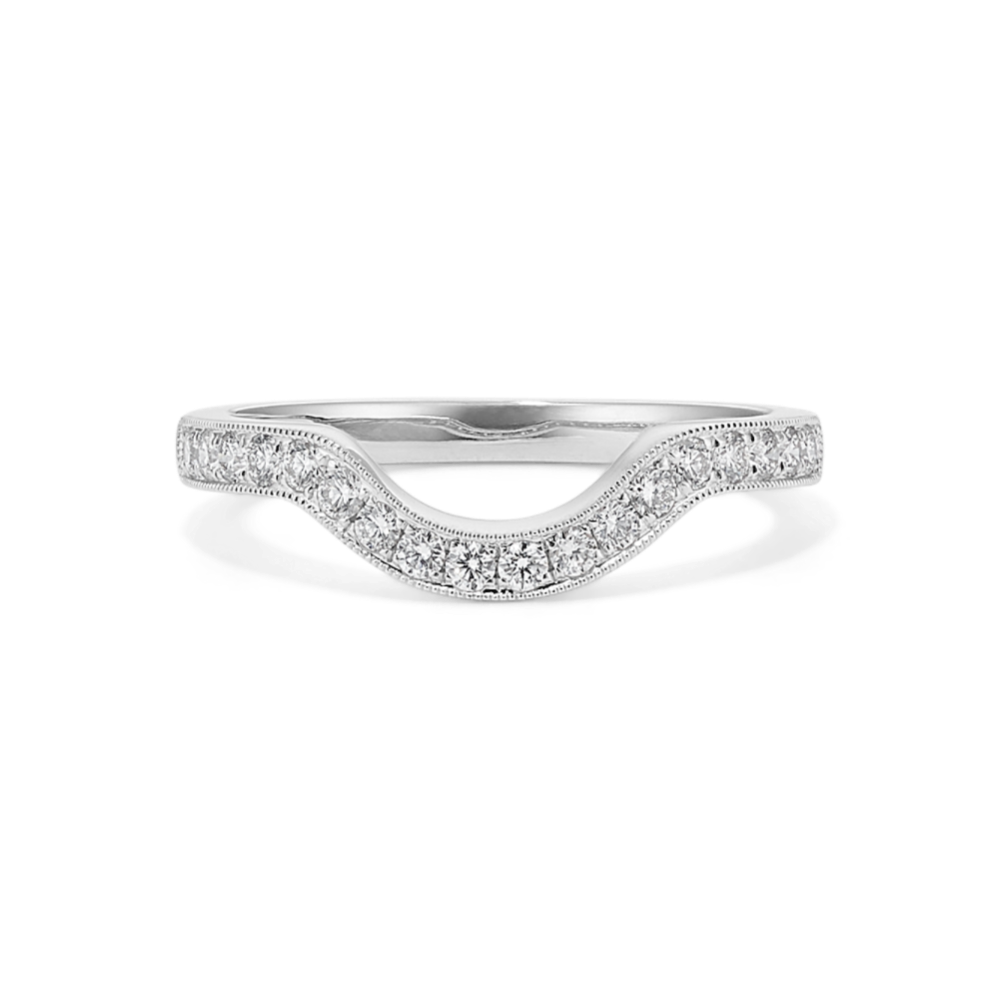 Tuscany Diamond Pave Contour Band