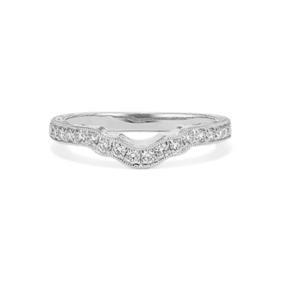 Alsace Diamond Pave Contour Band