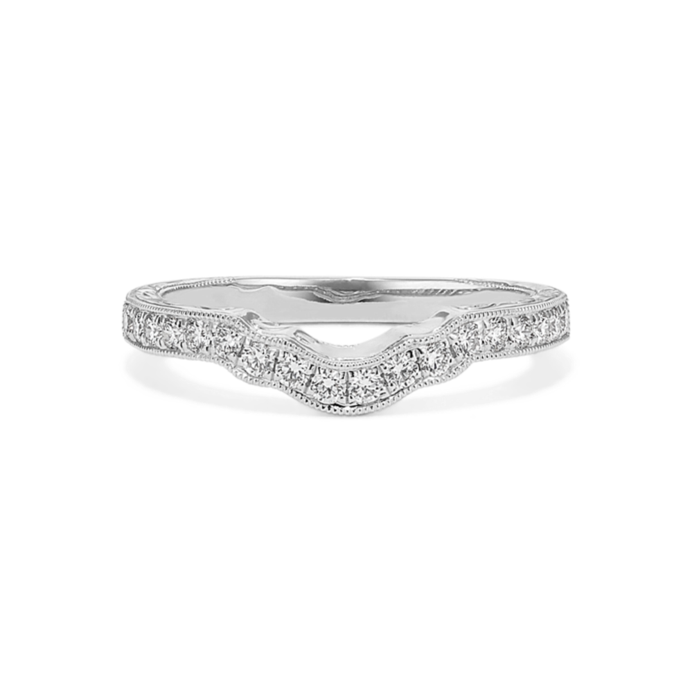 Alsace Diamond Pave Contour Band