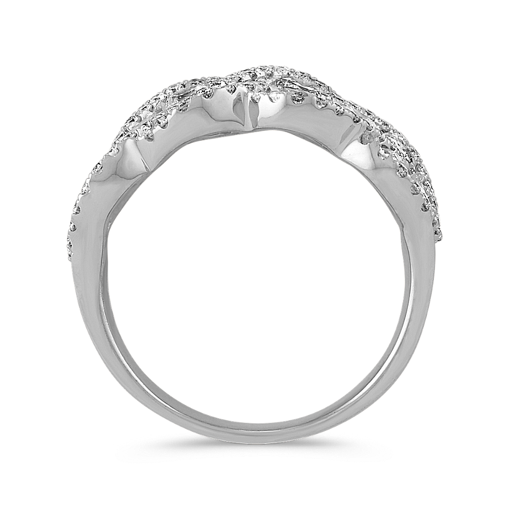 Round Diamond Crisscross Ring | Shane Co.