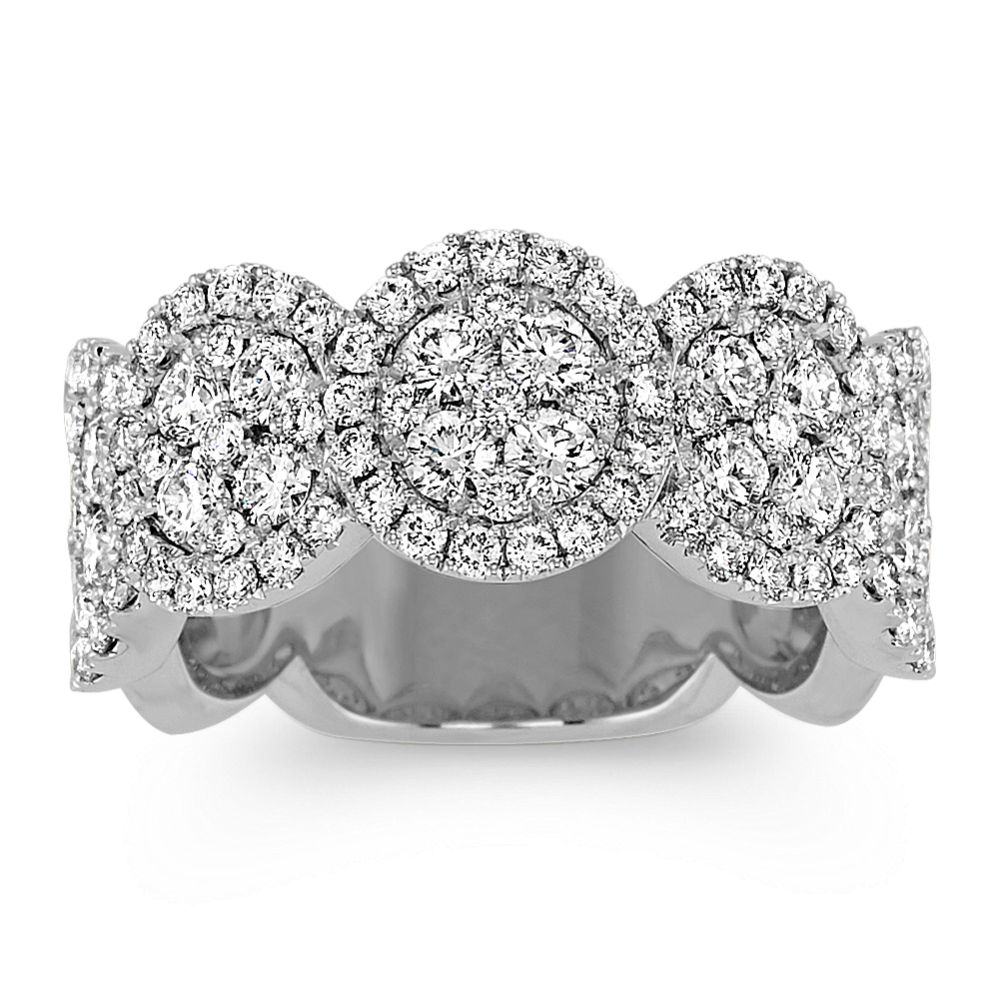 Round Diamond Fashion Ring in 14k White Gold