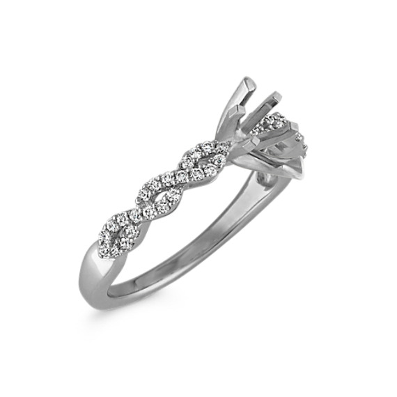 Kensington Infinity Engagement Ring in White Gold | Shane Co.