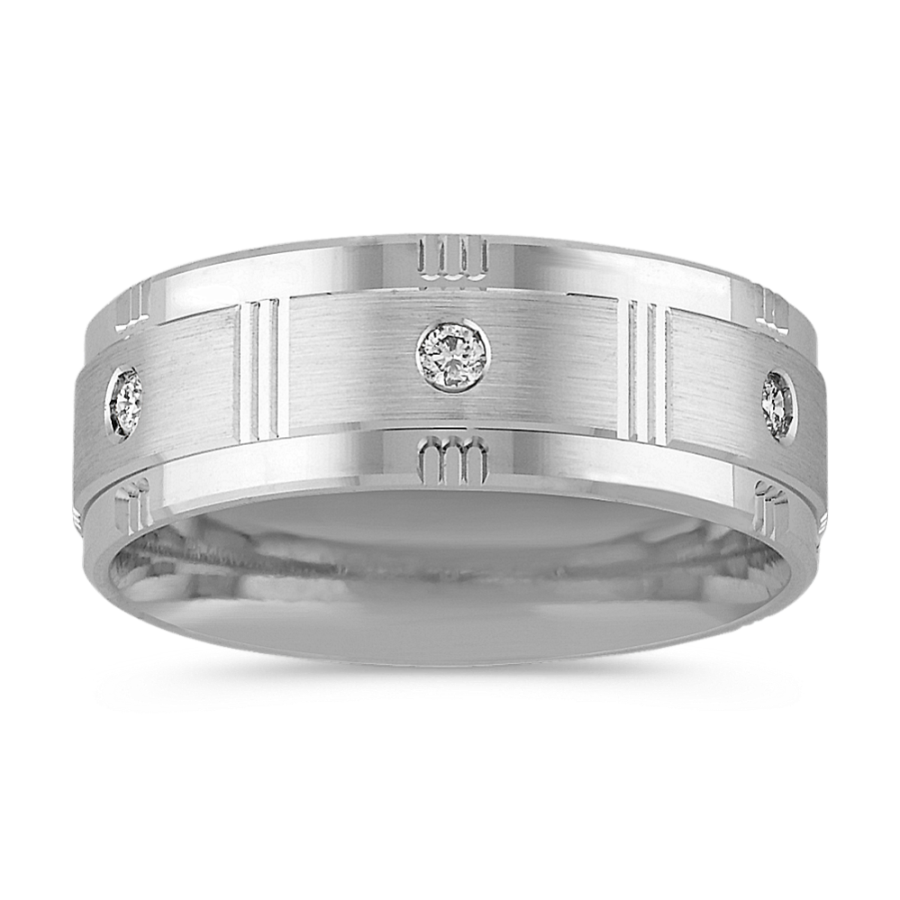 Round Diamond Mens Ring (8mm)