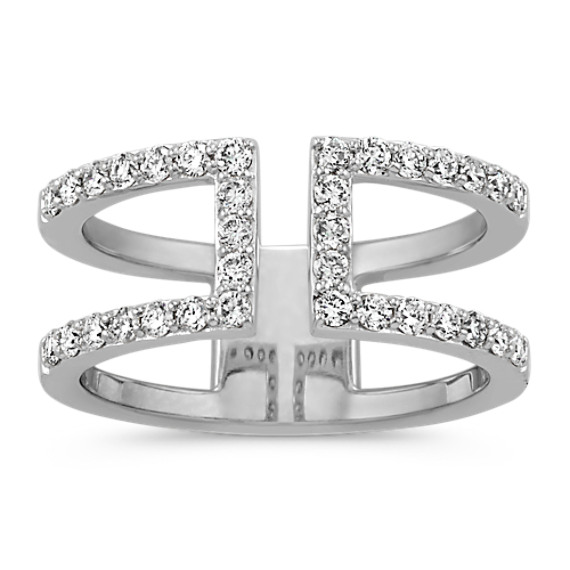 Round Diamond Open Concept Ring