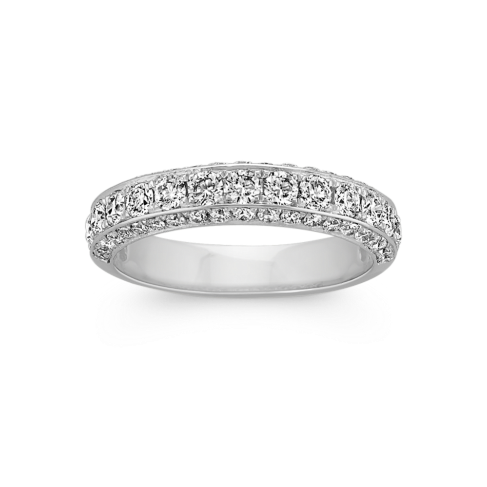 Palermo Diamond Wedding Band in Platinum