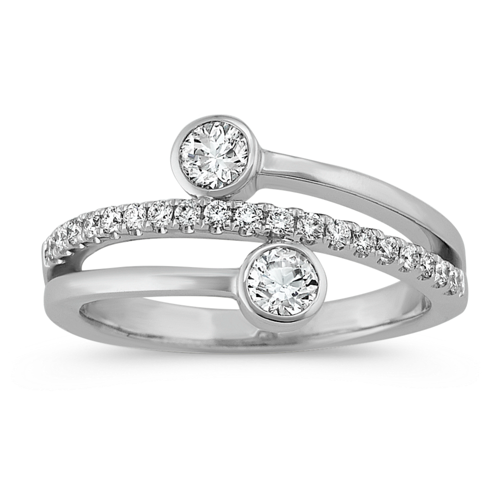 Round Diamond Ring in 14k White Gold