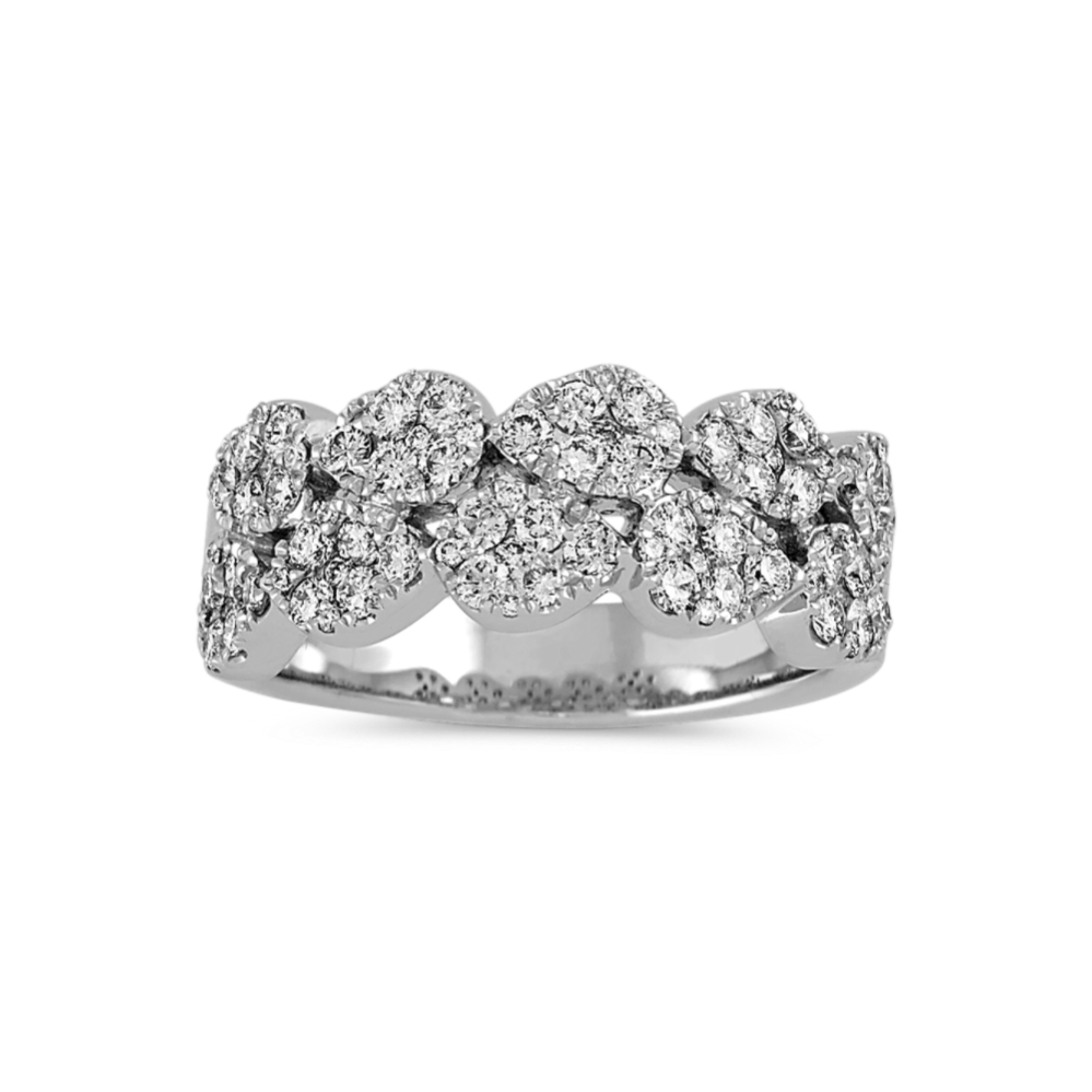 Round Diamond Ring in 14k White Gold