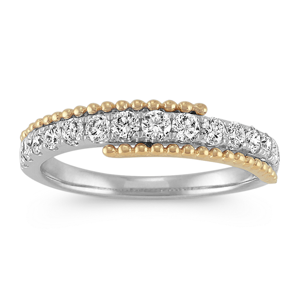 Round Diamond Ring in Two-Tone Gold
