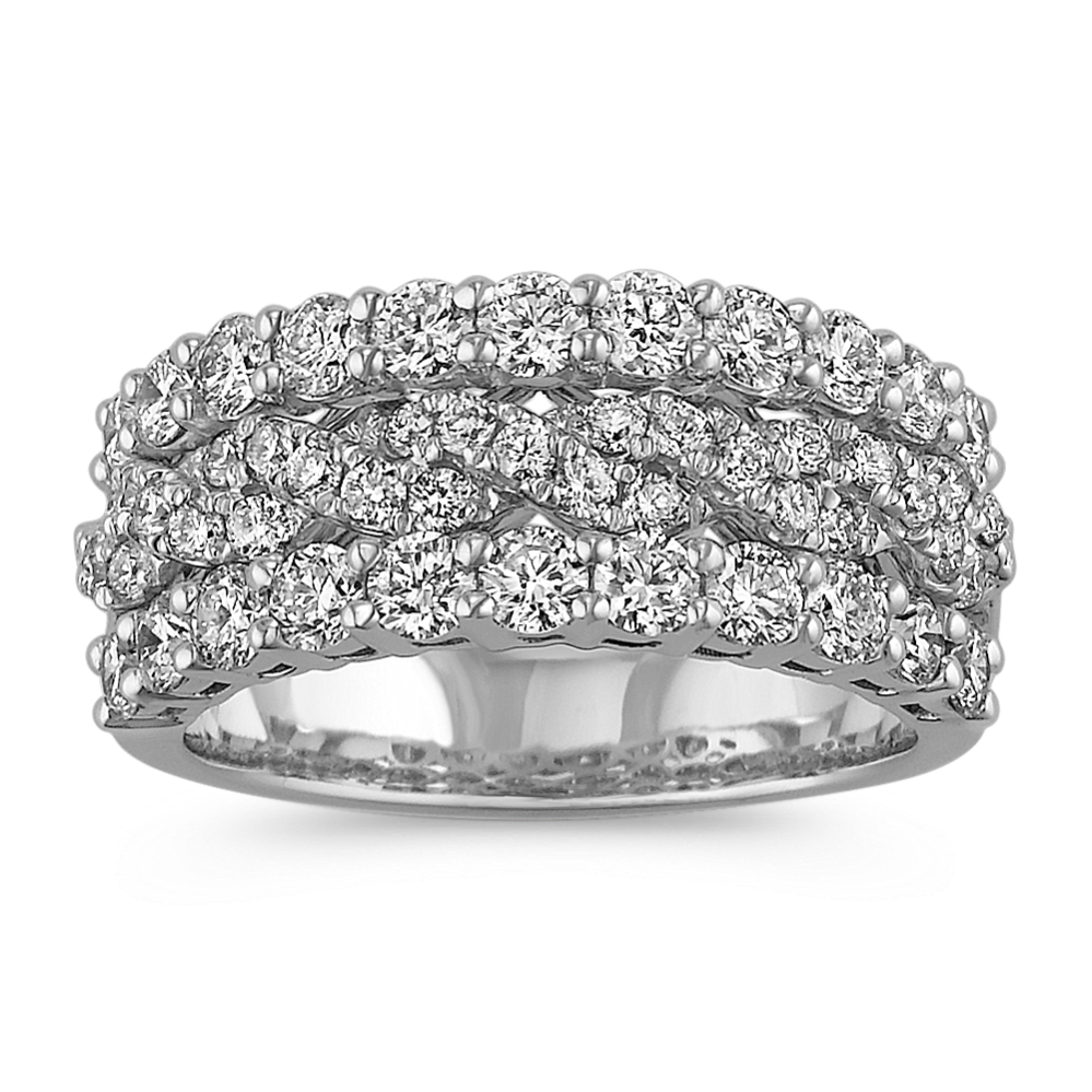 Round Diamond Ring with Center Swirl