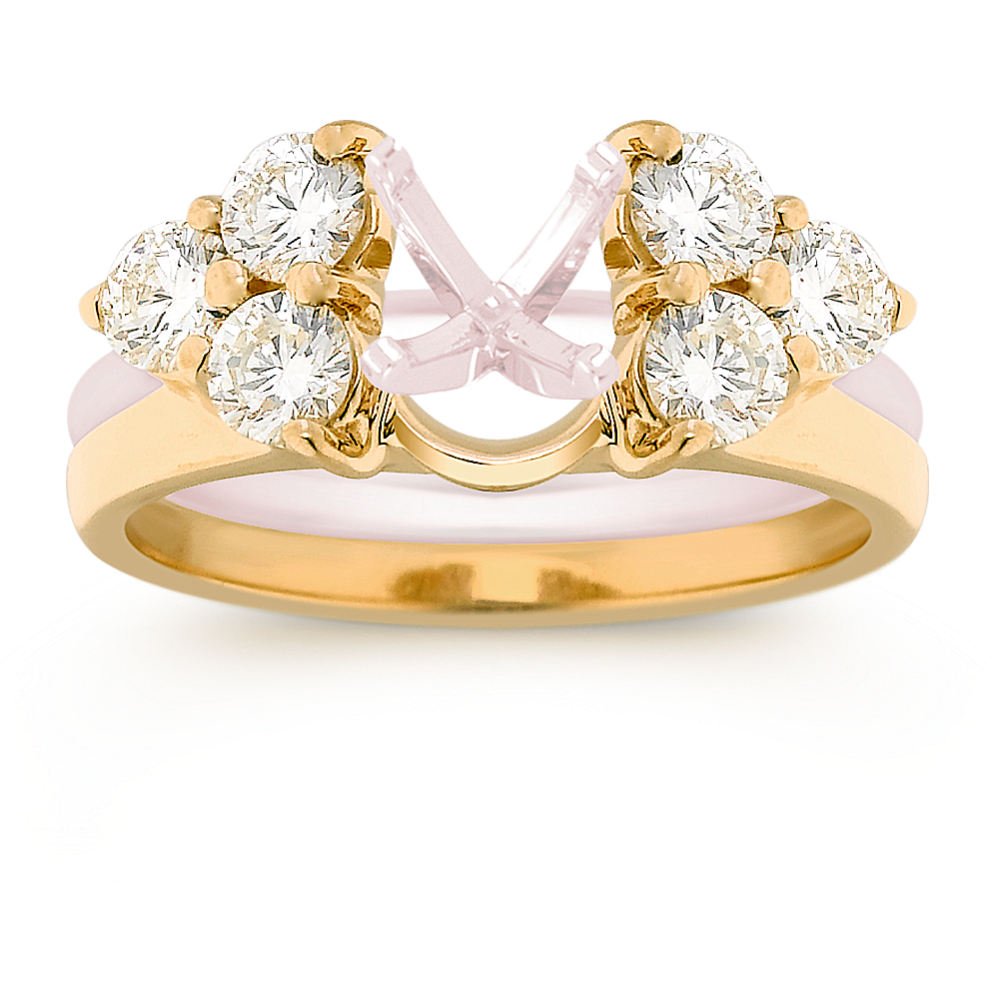 Round Diamond Solitaire Engagement Ring Wrap