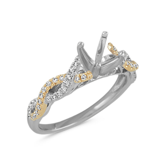 Nature Inspired 14k Yellow Gold 1 0 Ct White Sapphire Diamond Rose Vine Engagement Ring Wedding Band Set R294s 14kygdws Art Masters Jewelry