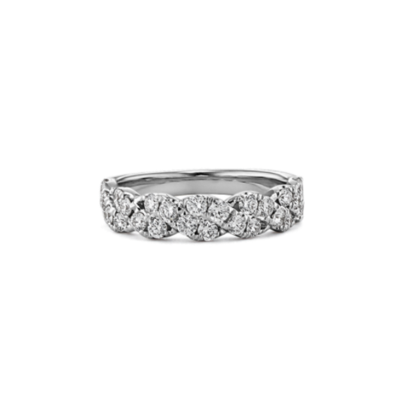 Pave Twist Diamond Band