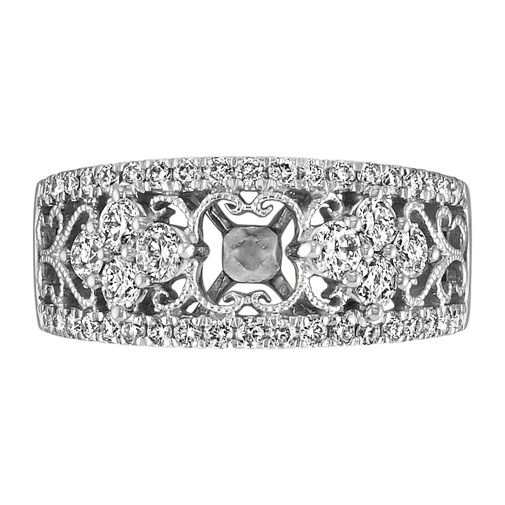 Round Diamond Vintage Engagement Ring Shane Co.