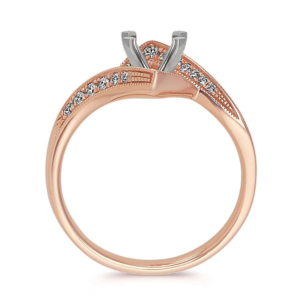 Round Diamond Vintage Ring in 14k Rose Gold | Shane Co.
