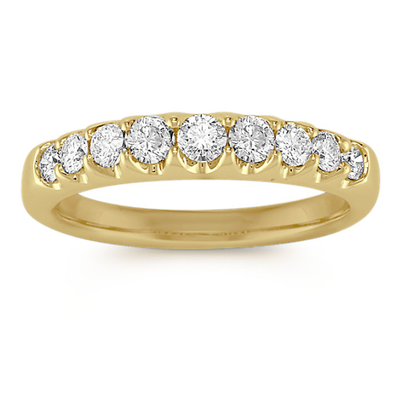 Round Diamond Wedding Band in 14k Yellow Gold | Shane Co.