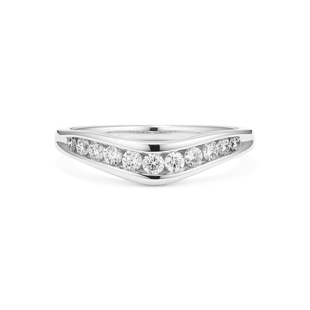 Round Diamond Wedding Band