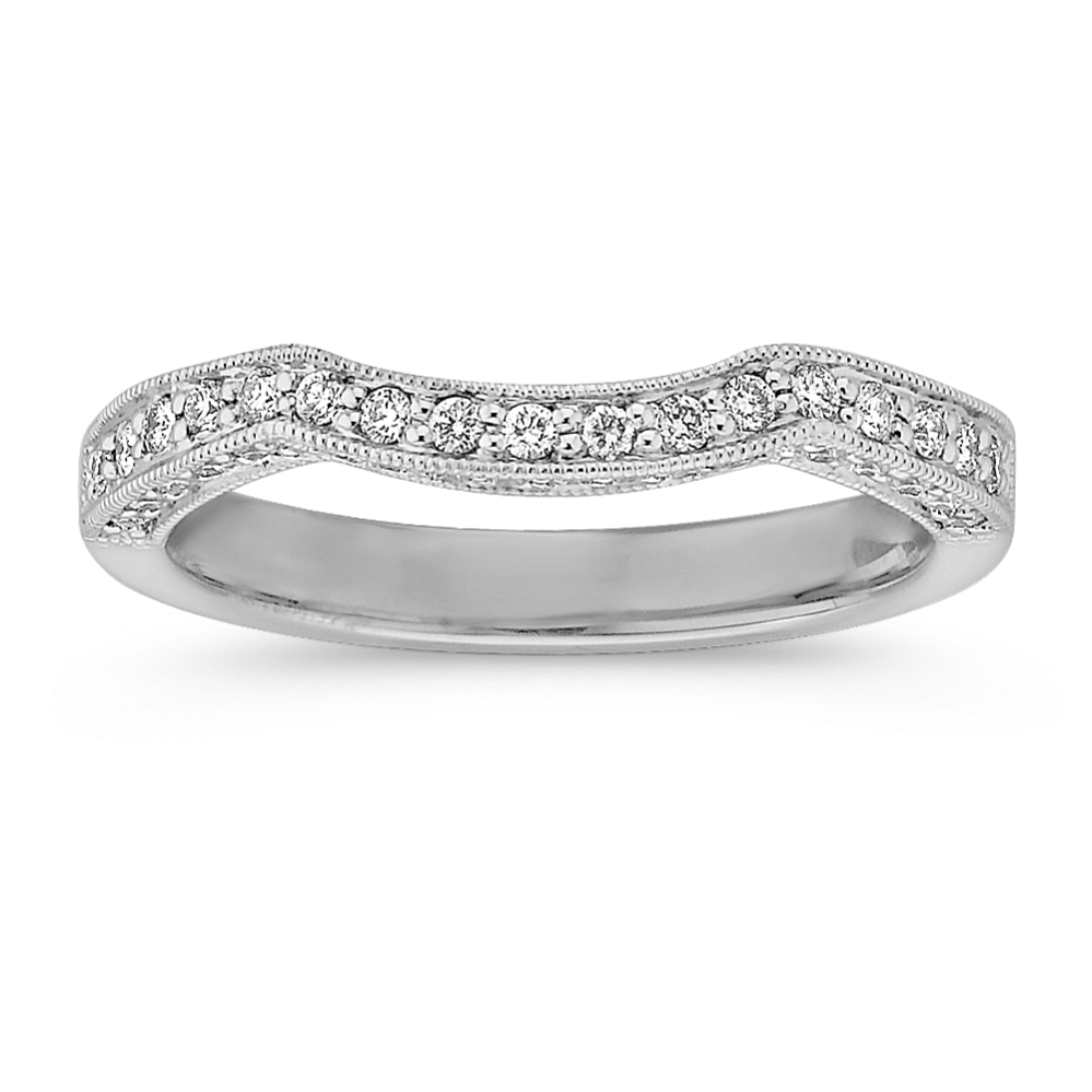 Round Diamond Wedding Band