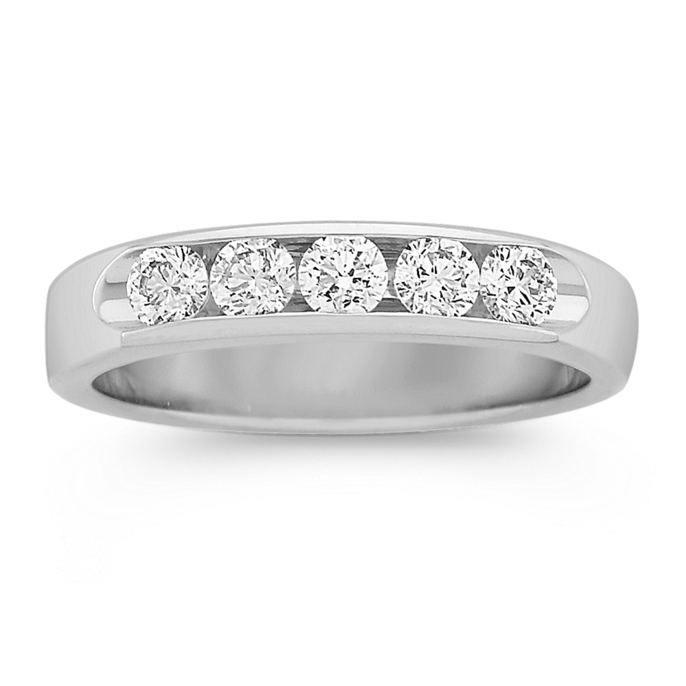 Round Diamond Wedding Band