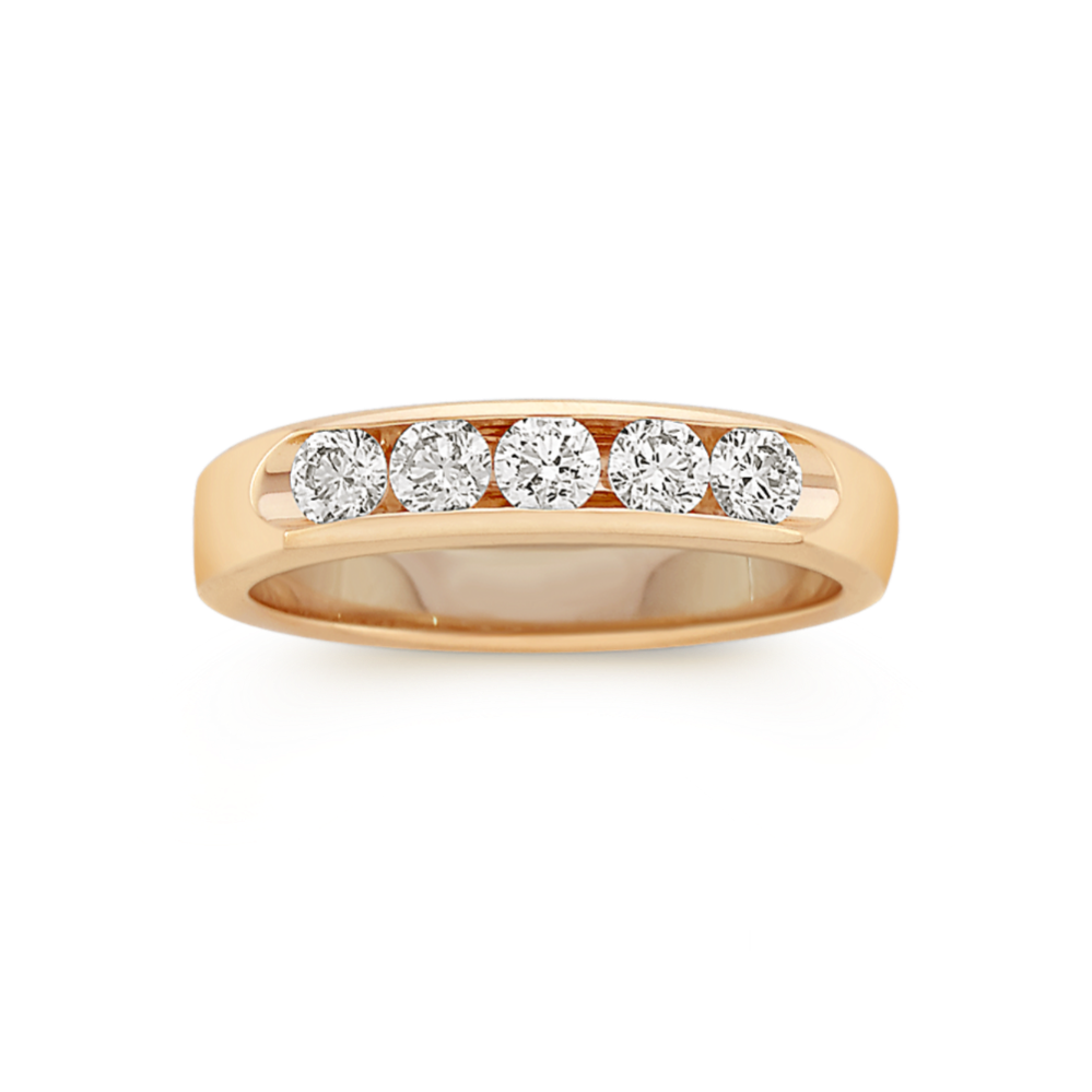 Round Diamond Wedding Band