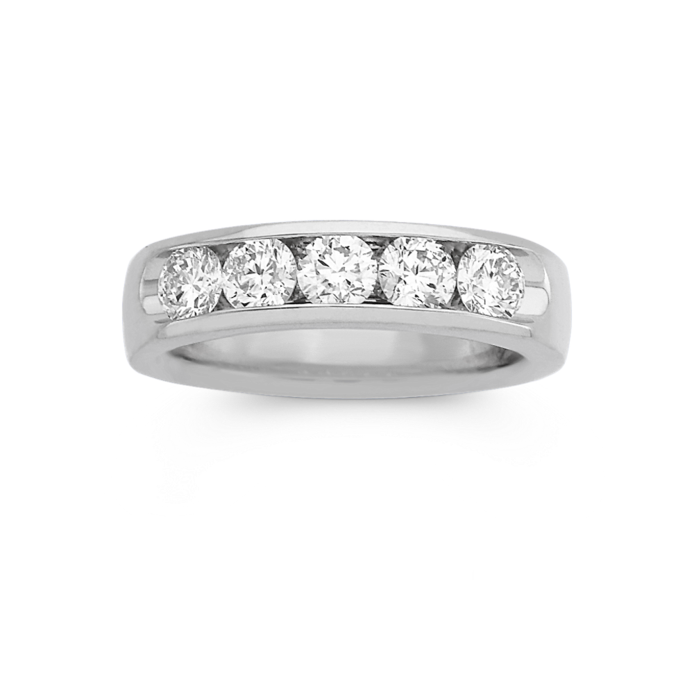 Round Natural Diamond Wedding Band