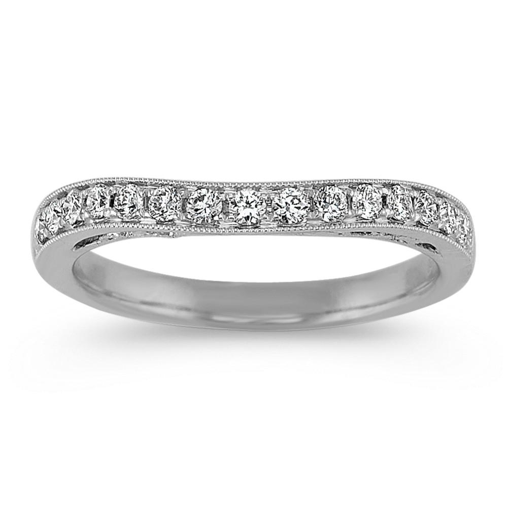 Round Diamond Wedding Band