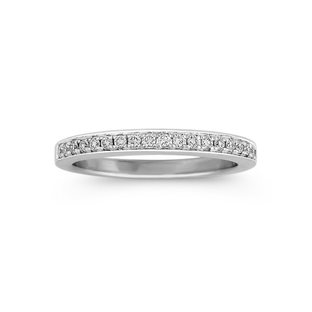 Bordered Diamond Pave Band